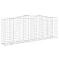 vidaXL Oblúkové gabionové koše 6 ks 400x50x140/160 cm pozink. železo