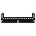 vidaXL Rám detskej postele so zásuvkami čierny 90x200 cm mas. borovica