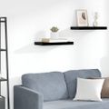 vidaXL Plávajúca nástenná polica, lesklá čierna 50x23,5x3,8 cm, MDF