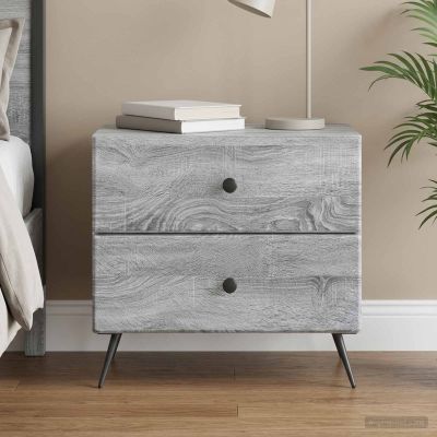 vidaXL Nočný stolík Sivá sonoma 62 x 34,5 x 47,5 cm Kompozitné drevo
