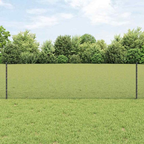 vidaXL Zváraný drôtový plot s podperou 100 x 0,6 m PVC potiahnutá oceľ