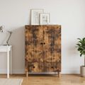 vidaXL Servírovacia skriňa Dymový dub 66 x 34,5 x 95 cm