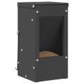 vidaXL Kŕmidlo pre králiky Čierna 12,5 x 12,5 x 25 cm 1,5 kg