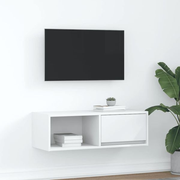 vidaXL TV skrinka, biela 80x31x25,5 cm, kompozitné drevo