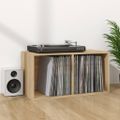 vidaXL Úložný box na vinyly, dub sonoma 71x34x36 cm, kompozitné drevo