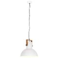 vidaXL Industriálna závesná lampa 25 W biela mangovník 52 cm okrúhla E27