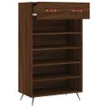 vidaXL Botník hnedý dub 60x35x105 cm kompozitné drevo