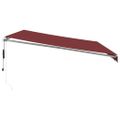 vidaXL Automaticky zaťahovacia markíza vínová 500x350 cm