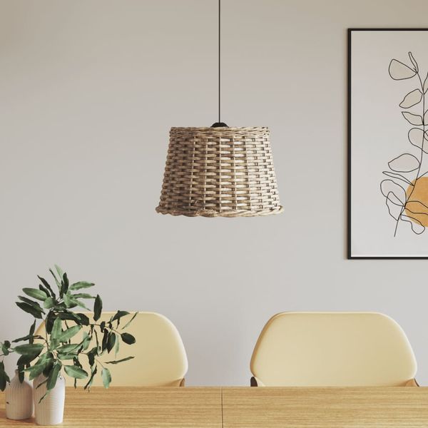 vidaXL Tienidlo na stropnú lampu, hnedé Ø40x26 cm, prútie