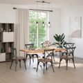vidaXL Noha jedálenského stola v tvare pavúka, biela 120x68x(72-73) cm, oceľ