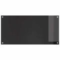 vidaXL Kuchynský obklad 2 ks Čierna 100 x 50 cm tvrdené sklo