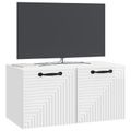 vidaXL Nástenná TV skrinka Biela s vysokým leskom 59,5 x 31 x 30 cm