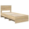 vidaXL Rám postele Sonoma dub 80 x 200 cm Kompozitné drevo