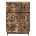 vidaXL Zásuvkový kabinet 66 x 34,5 x 90 cm Kompozitné drevo Dymový dub