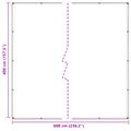 vidaXL Pokrytie rastlín Priehľadná 4 x 6 m PVC