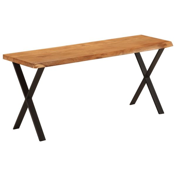 vidaXL Záhradná lavička so živou hranou 105 cm akáciový masív