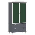 vidaXL Kreatívne úložisko pre deti ROROS Šedý a biely 90 x 45 x 180 cm