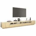 vidaXL TV skrinka s LED svetlami dub sonoma 300x35x40 cm