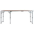 vidaXL Skladací kempingový stôl 180x60 cm hliníkový
