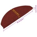 vidaXL Samolepiace nášľapy na schody 15 ks 65x22,5x3,5 cm červené