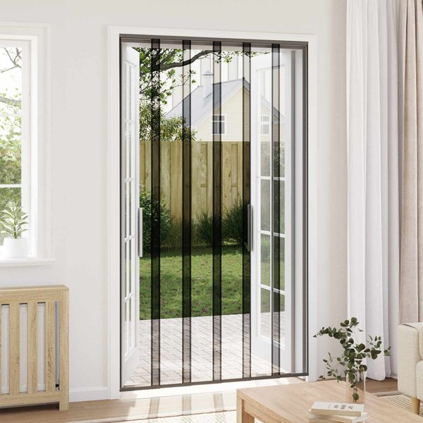 vidaXL Sietková dverová clona proti hmyzu Čierna 140 x 240 cm