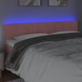 vidaXL Čelo postele s LED ružové 160x5x78/88 cm zamat