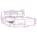 vidaXL Posteľ s knižnicou bez matraca 200x200 cm masívne drevo