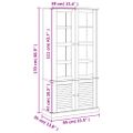 vidaXL Sklenená vitrína VIGO sivá 85x35x170 cm masívna borovica