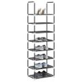 VidaXL Stojan na topánky 8-vrstvový čierny 44x28x145 cm netkaná látka