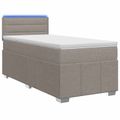 vidaXL Posteľ boxspring s matracom Sivohnedá 90 x 200 cm Látka