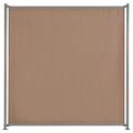 vidaXL Plotový panel 2 ks látkový 360x180 cm sivo-hmedý