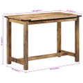 vidaXL Jedálenský stôl 110x55x75 cm masívne mangovníkové drevo
