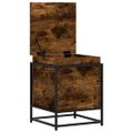 vidaXL Úložný box s vekom dymový dub 40x40x51,5 cm kompozitné drevo