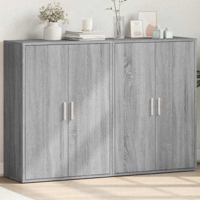 vidaXL Komody 2 ks sivé sonoma 60x31x84 cm kompozitné drevo