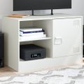 vidaXL TV skrinka biela 67x39x44 cm oceľ