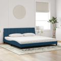 vidaXL Posteľ s matracom Hanko modrý 200x200 cm zamat
