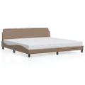 vidaXL Rám postele Dover kapučínový 200x200 cm umelá koža