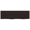 vidaXL Kúpeľňová doska tmavohnedá 100x30x(2-4) cm ošetrený masív