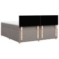 vidaXL Boxspring posteľ s matracom sivohnedý 200x200 cm látka
