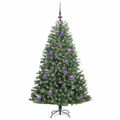 vidaXL Umelý Sklápací Vianočný Stromček Zelená 150 cm PVC a kov