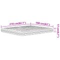 vidaXL Penový matrac biely 160x210 cm tvrdosť H2 H3