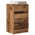 vidaXL Nočné skrinky s 3 zásuvkami 2 ks staré drevo 39x35x65 cm