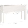 vidaXL Záhradné kvetináče 2 ks biele 110x31x70 cm borovicový masív