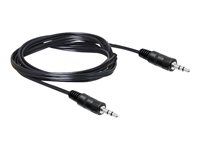 Audio kábel - mini-phone stereo 3,5 mm s pínmi (male) do mini-phone stereo 3,5 mm s pínmi (male) - 2,5 m - čierna
