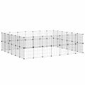 vidaXL 52-panelová klietka pre domáce zvieratá čierna 245x210x70 cm oceľ