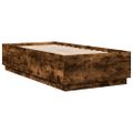 vidaXL Posteľný rám dymový dub 75x190 cm kompozitné drevo