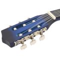 vidaXL Klasická gitara pre začiatočníkov a deti modrá 3/4 36"