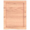 vidaXL Kúpeľňová doska bledohnedá 40x50x(2-4) cm ošetrený masív