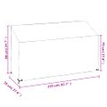 vidaXL Kryty na záhradnú lavicu 2ks 12 očiek 210x70x70/88cm polyetylén