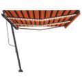vidaXL Automatická markíza s LED a senzorom 600x300 cm oranžovo-hnedá
